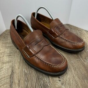 GH Bass Chapman Mens Penny Loafers Brown Leather Slip On Shoes Size 8M Preppy